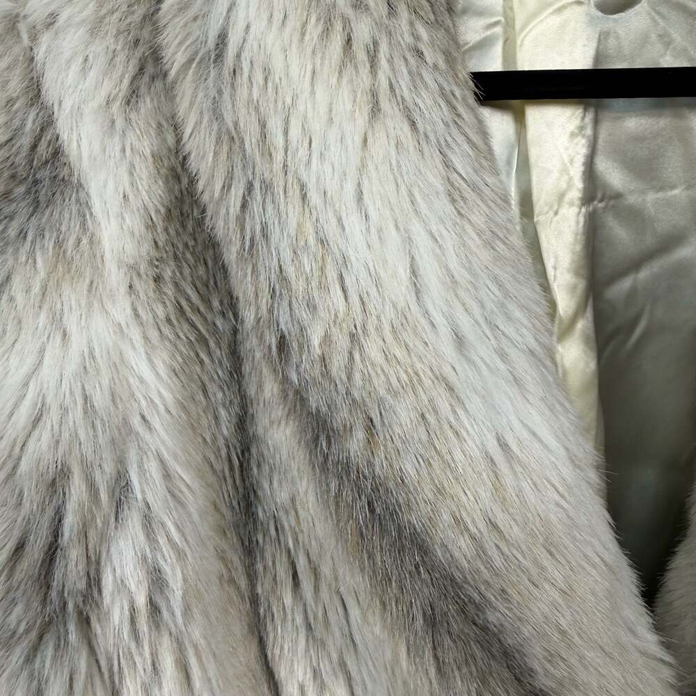 Vintage G. Caseratti Originals Gray Faux Fur Coat Women's Size Large USA Large - Picture 3 of 9